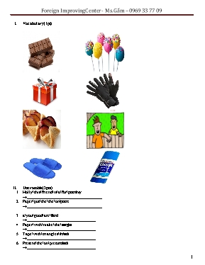 Bài tập Tiếng Anh Lớp 5
